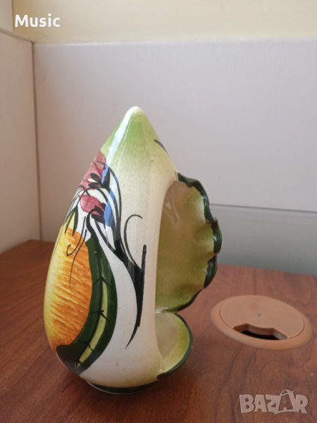 ✅Hand made керамичен свещник ръчно рисуван, снимка 1