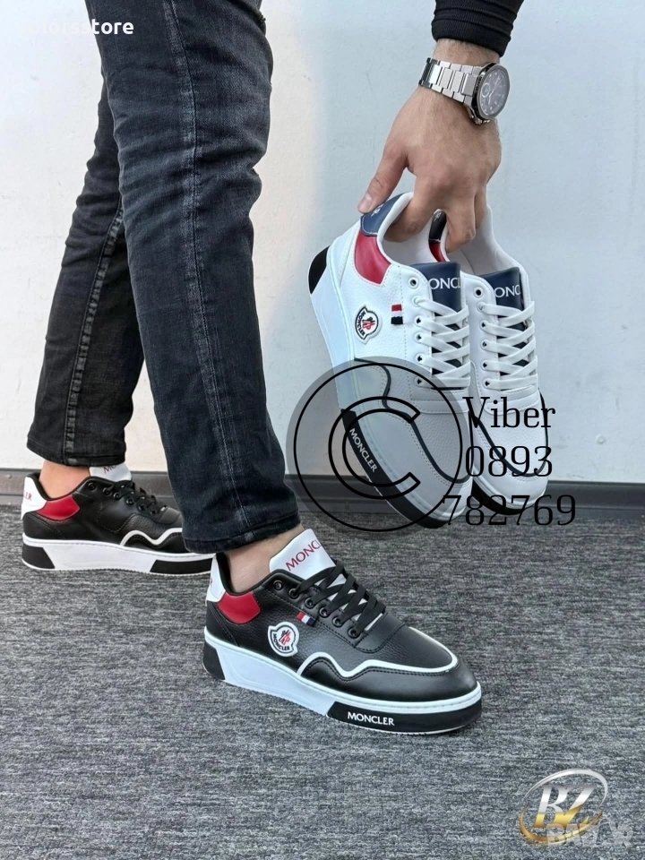 Мъжки черни кецове Монклер/BR214, снимка 1