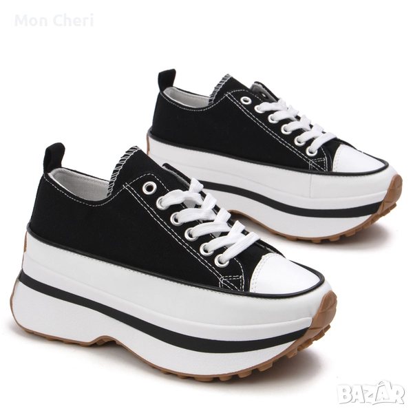 Дамски Кецове На Платформа, снимка 1