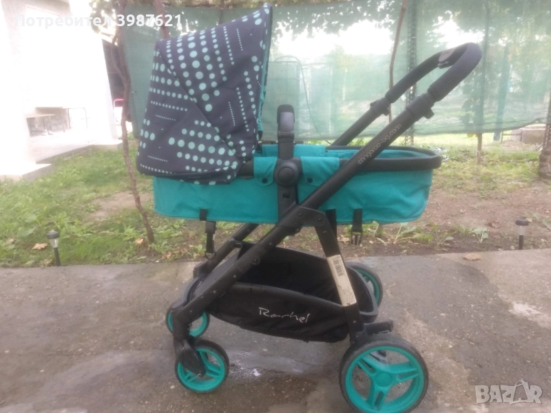 Детска комбинирана количка 2в1 Cangaroo - Rachel, тюркоаз, снимка 1