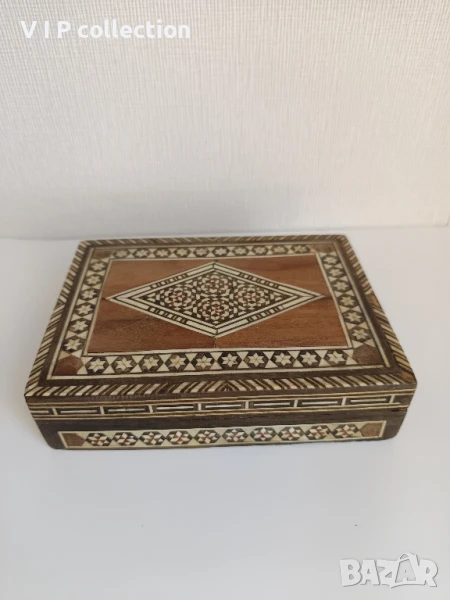 Старинна кутия Алжир ръчна изработка за пликове и друго, снимка 1
