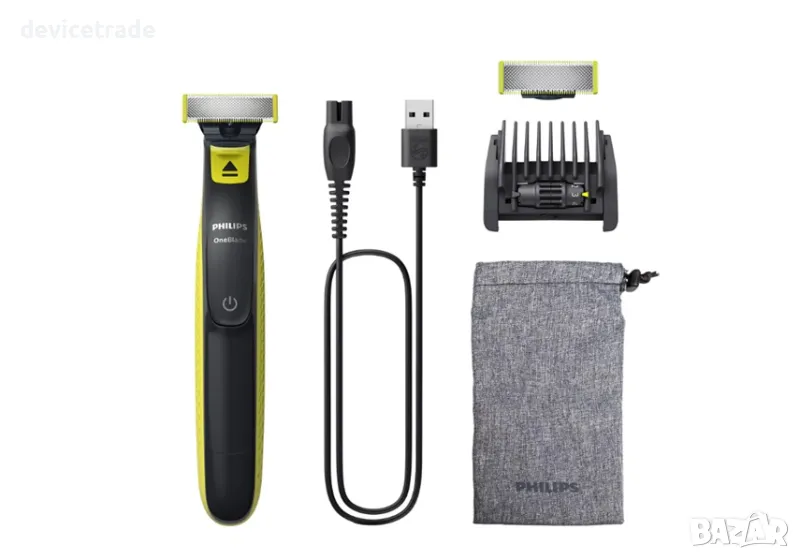 Акумулаторен хибриден уред за бръснене и подстригване на брада Philips OneBlade QP2724/30, снимка 1