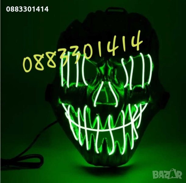 Маска Хелоуин Череп LED светлини , снимка 1