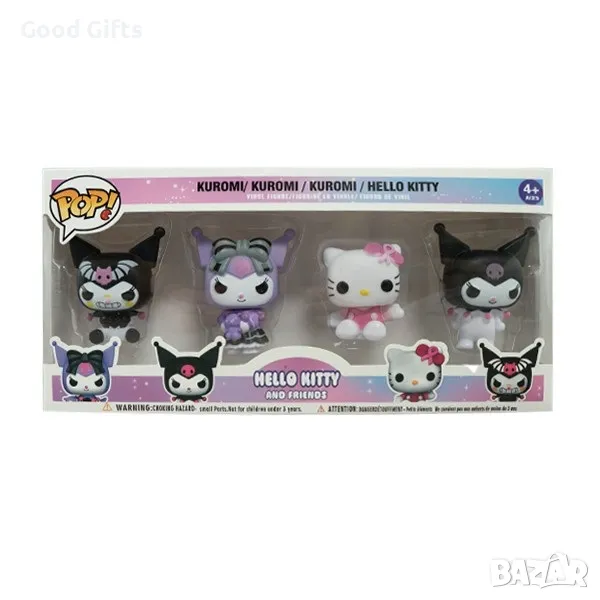 4 Броя Комплект Фигурки Funko POP Hello Kitty Kuromi, снимка 1
