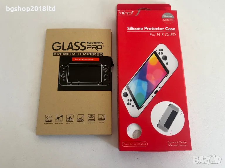 Силиконов кейс + 2 протектора за Nintendo Switch OLED - нов, снимка 1