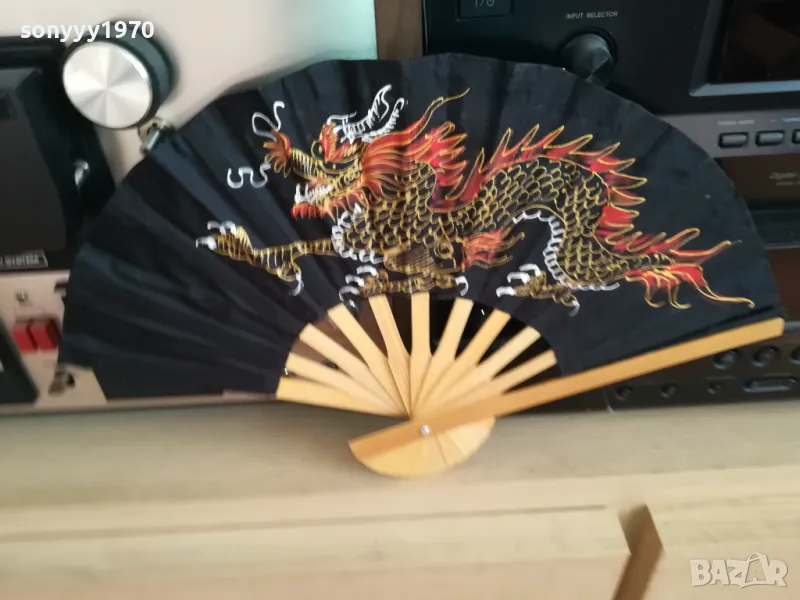 ЧЕРНО ВЕТРИЛО С ДРАКОН 42Х26СМ 1312241545, снимка 1