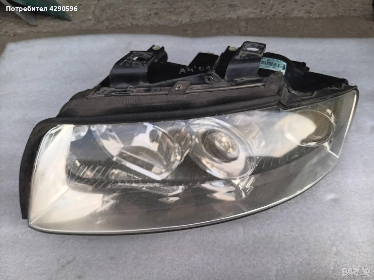 Ляв фар за Audi A4 - B6 / Ауди А4 Б6 2000-2004 г., снимка 1