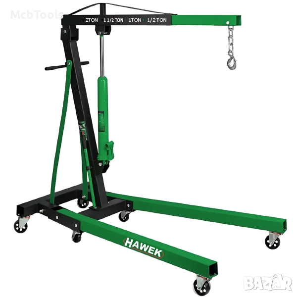 Хидравличен сгъваем кран за двигатели тип жираф 2 тона HAWEK, снимка 1