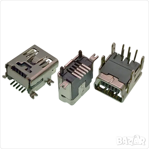 Букса конектор  USB mini  ; 4/5/8/10 pin Female jack SMT connector, снимка 1