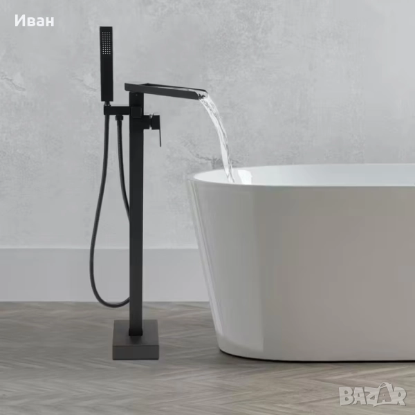 СТОЯЩ СМЕСИТЕЛ ЗА ВАНА BLACK, снимка 1