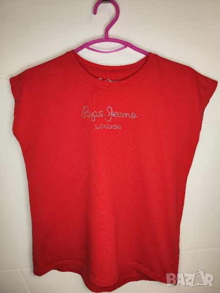 Pepe Jeans London дамска тениска без ръкав, 14/164см, пасва на М, цвят инфраред, снимка 1