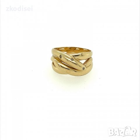 Златен дамски пръстен 6,14гр. размер:52 14кр. проба:585 модел:2692-3, снимка 1 - Пръстени - 38320426
