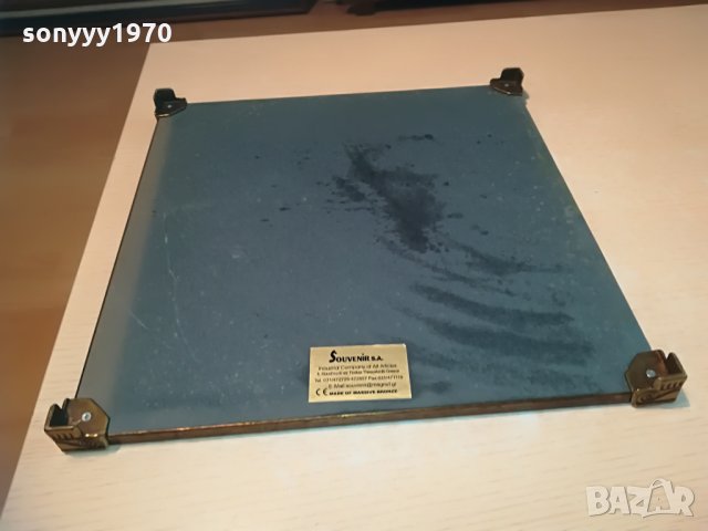 мед/месинг-жестока дъска за шах-внос швеицария 39х39х3см, снимка 15 - Колекции - 29146455