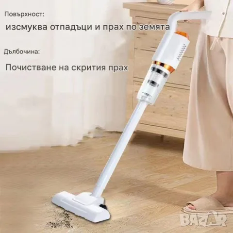 Ръчна безжична прахосмукачка 120 W, снимка 3 - Прахосмукачки - 49800440