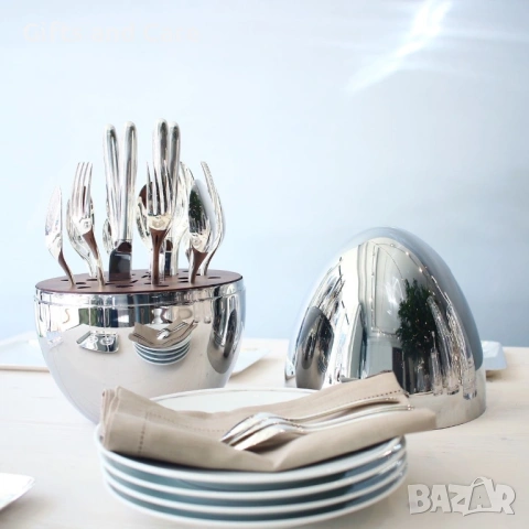 Комплект прибори за хранене 24 части в луксозно яйце , снимка 5 - Прибори за хранене, готвене и сервиране - 53925875