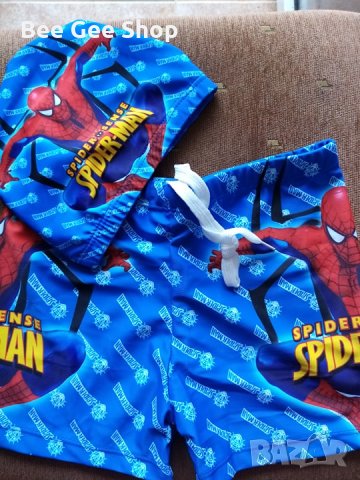 Детски бански Spider-man с плувна шапка, снимка 2 - Водни спортове - 29621812