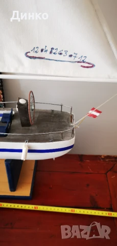 Модел на яхта, кораб 80см.-110см., снимка 6 - Антикварни и старинни предмети - 50610568