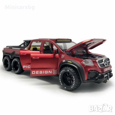 Метални колички: Mercedes-Benz Monster X-Class 6X6 (Мерцедес-Бенц Монстър Х клас), снимка 13 - Колекции - 31146540