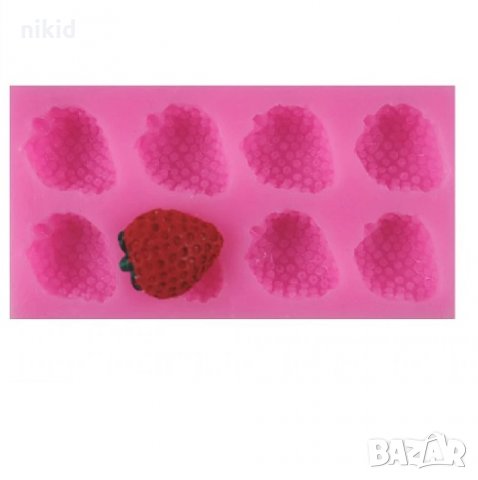 8 бр ягода ягоди силиконов молд форма за украса торта с фондан шоколад смола гипс