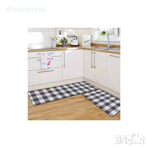 4574 Сет 2бр. Водоустойчиви килимчета за кухня с противоплъзгащо покритие
