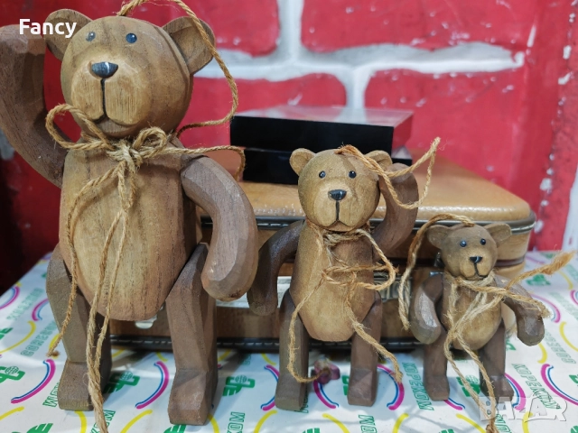 Ръчно изработени дървени мечета, снимка 12 - Антикварни и старинни предмети - 52481462