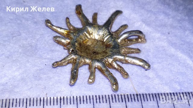 СТАР ПОСРЕБРЕН ФЛОРАЛЕН КРИСТАЛЕН АРТ МЕДАЛЬОН - ЕДЕЛВАЙС 34560, снимка 4 - Колиета, медальони, синджири - 39064297