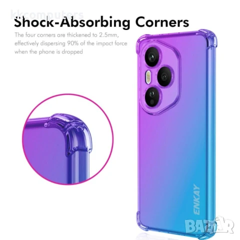 Honor 400 Pro 5G Удароустойчив ENKAY2 Силиконов Калъф и Протектор, снимка 2 - Калъфи, кейсове - 50641251