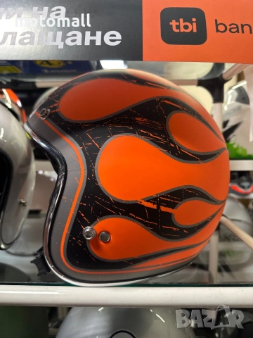 Чопърска скутерска каска мат гланц ретро стил с очила , снимка 5 - Аксесоари и консумативи - 53377879