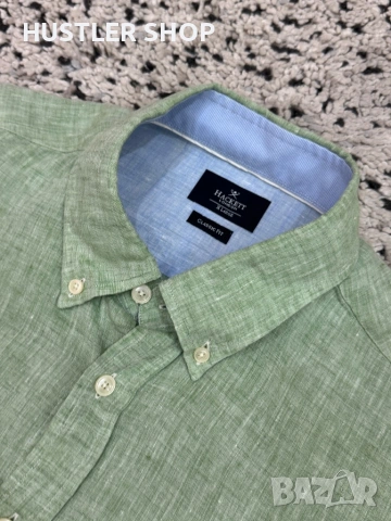 Мъжка ленена риза HACKETT LONDON. Размер XL, снимка 5 - Ризи - 53210110