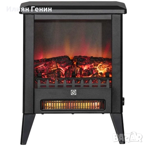 Електрическа камина HOMCOM с реалистичен пламъчен ефект