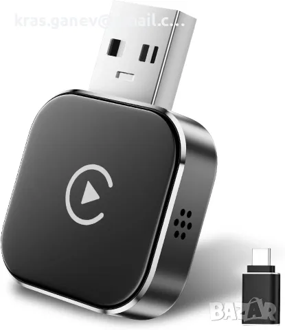 iPhone Wireless CarPlay Adapter, Wireless Carplay Dongle Convert Wired, снимка 2 - Аксесоари и консумативи - 40594684