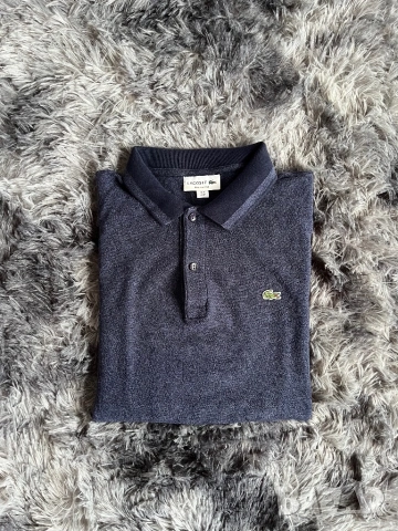 Поло Lacoste тъмно сиво М 