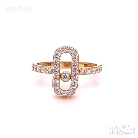 Златен дамски пръстен MESSIKA 2,58гр. размер:54 14кр. проба:585 модел:36295-6