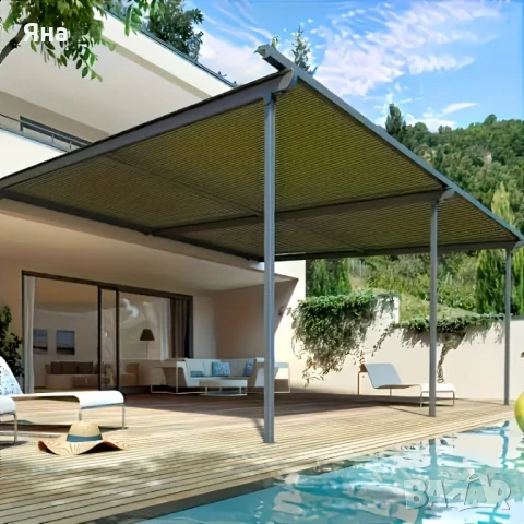 Слънцезащитна кафява тента - сенник за плътна сянка в различни размери, снимка 5 - Градински мебели, декорация  - 50621328