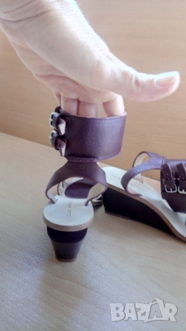 Дамски сандали Zara, естествена кожа, снимка 7 - Сандали - 54086143