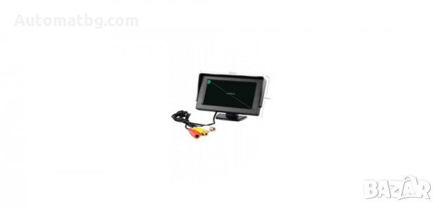 Монитор за кола, дисплей 4, 3 ", TFT. LCD, черно, снимка 1 - Аксесоари и консумативи - 29753785