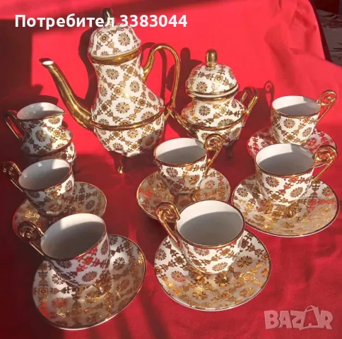 СЕРВИЗ ЗА КАФЕ С МНОГО ПОЗЛАТА, снимка 7 - Сервизи - 47648050