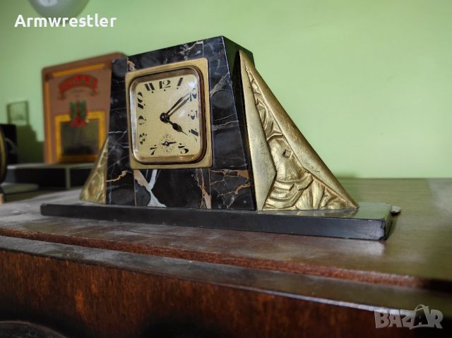 Стар Френски Механичен Мраморен Часовник Bayard, снимка 4 - Антикварни и старинни предмети - 38135144