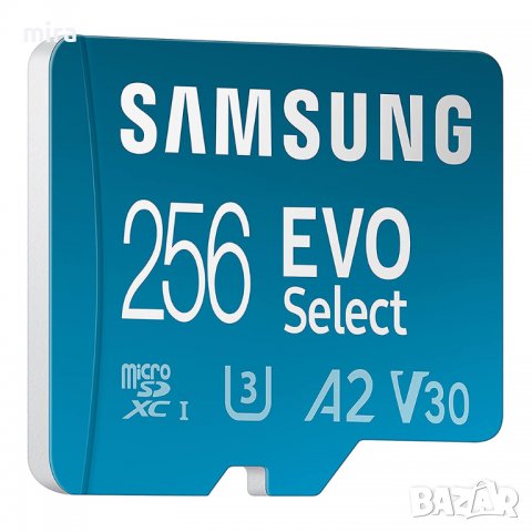 Карта памет Samsung - EVO Select, 256GB, SDXC, Class10, синя, снимка 1 - Карти памет - 39260962
