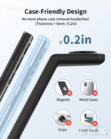  JoyGeek Безжично зарядно устройство за Samsung, 3 в 1, черно, снимка 7 - Безжични зарядни - 44641339