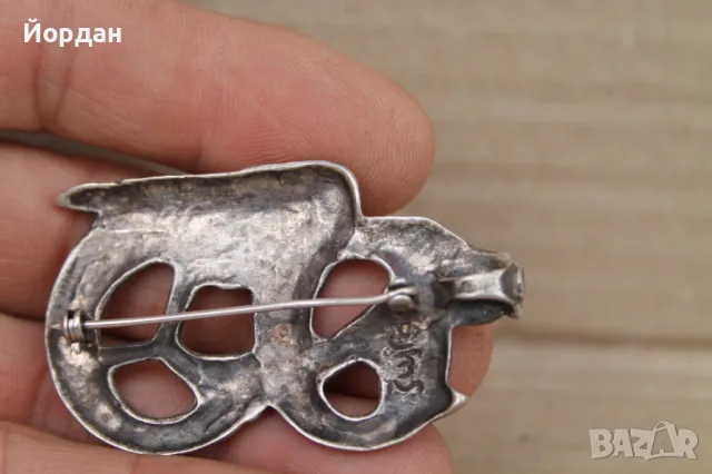 Сребърна брошка , снимка 6 - Други - 49651899