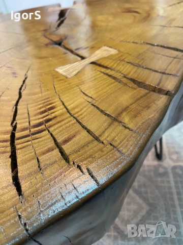 Ръчно изработена дизайнерска маса от дърво, снимка 8 - Маси - 53314509