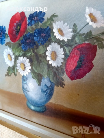 Маслена картина подписана, снимка 5 - Картини - 53919383