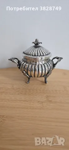 Италянски сребърен сервиз за кафе и чай, снимка 7 - Сервизи - 49621644