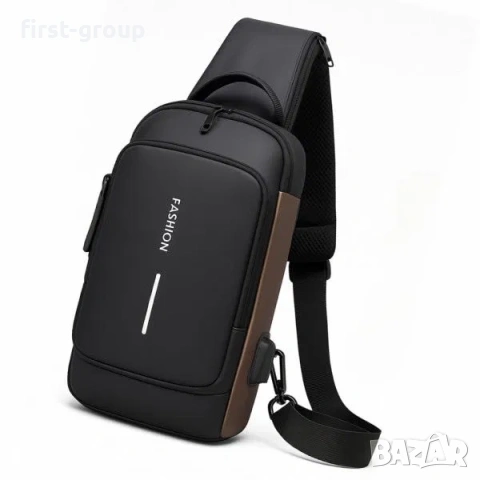  Смарт чанта за през рамо с USB зареждане, водоустойчива, снимка 5 - Раници - 53047728