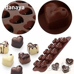 3510 Силиконова форма за бонбони и лед Сърца, снимка 9 - Форми - 39443445