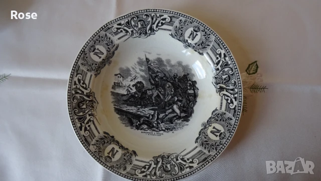 Антични белгийски чинии Napoleon. Марка Keramis B.F. 1890г., снимка 14 - Антикварни и старинни предмети - 51014504