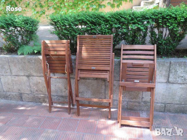 Качествени,градински,сгъваеми столове от тиково дърво, снимка 5 - Градински мебели, декорация  - 42832954