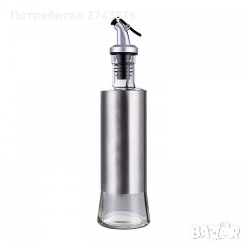 Стъклена бутилка с дозатор за зехтин ,олио,оцет-320мл