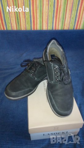 Мъжки велурени - кожени обувки LASOCKI нови! №44, снимка 4 - Ежедневни обувки - 29639337